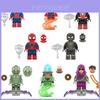 Supererou Spider-man Costum Negru Auriu Dr. Set de 8 Mini Cuburi de Construcție Figurină de Acțiune