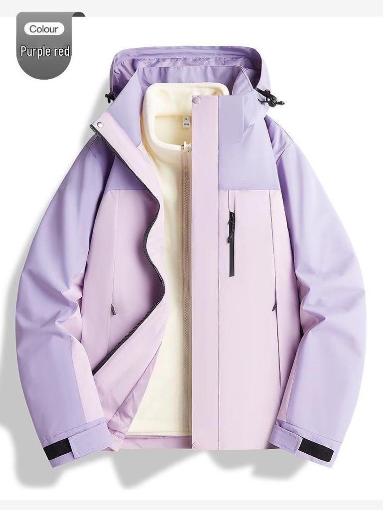 2024 Unisex Outdoor Windproof & Waterproof Jacket with Detachable Liner for Travel, Hiking, & Mountaineering