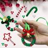 1500 Pieces Triangle Beads Christmas Beaded Decoration Set  For Xmas Craft Wreath Tree Decor