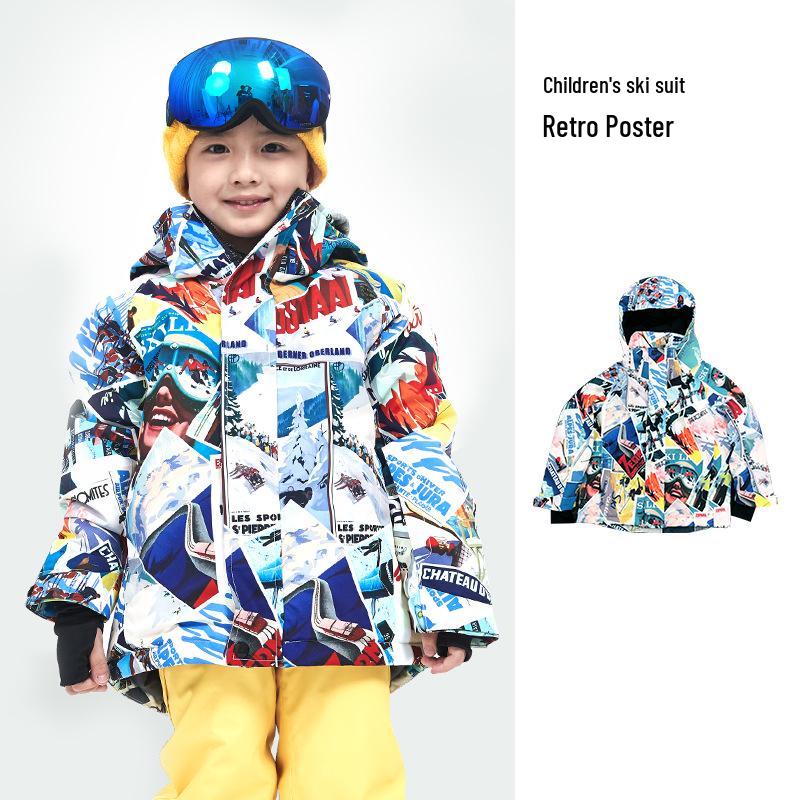 VECTOR Kids' Winter Ski Suit: Waterproof, Thickened, Cold-Proof Ski Jacket & Pants for Boys and Girls.
