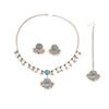 Ethnic Fusion Necklace And Earring Set With Tassel Accents For Wedding Fashion Jewelry
