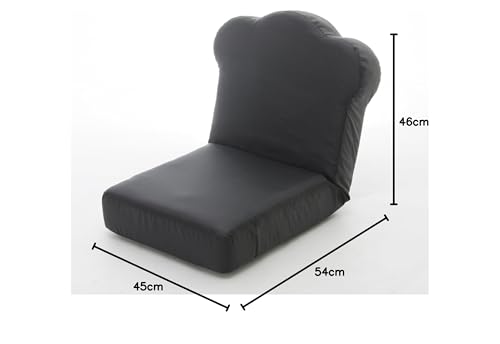 Cellutane Toast Chair, Memory Foam, Washable Cover, Reclining, Made In Japan, DPN1a-14 Tiers - Toast + PN1-92BK
