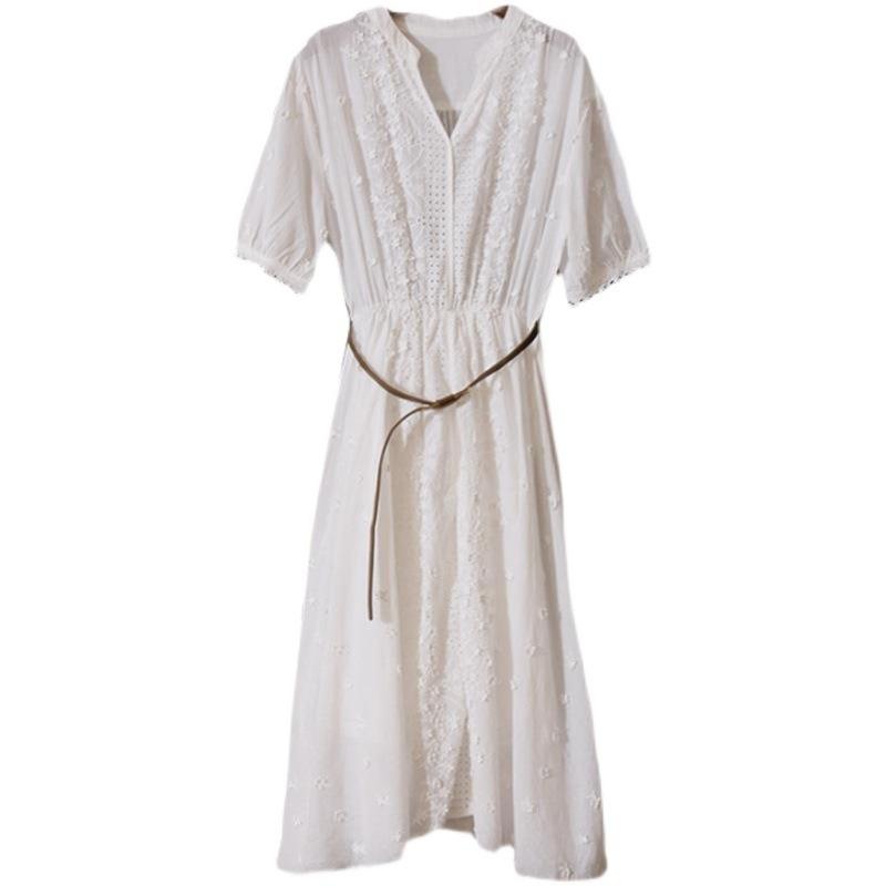 Dámské oblečení, nové trendy dívčí jarní a letní šaty s dutým pasem