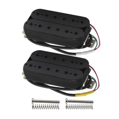 FLEOR High Output Alnico 5 Electric Guitar Neck & Bridge Pickup Humbucker Set, Black