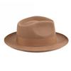Black Fedora Hat Unisex Wide Brim Jazz Top Hat Autumn Winter Classic Elegant Panama Hat Gentleman Hat Wholesale Chapeau