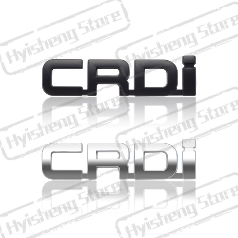 ASG2 3D Metal Sticker CRDi Emblem Letters Badge Decoration Rear Trunk Stickers For Hyundai Tucson Kia Ceed Carnival Sorento Sportage