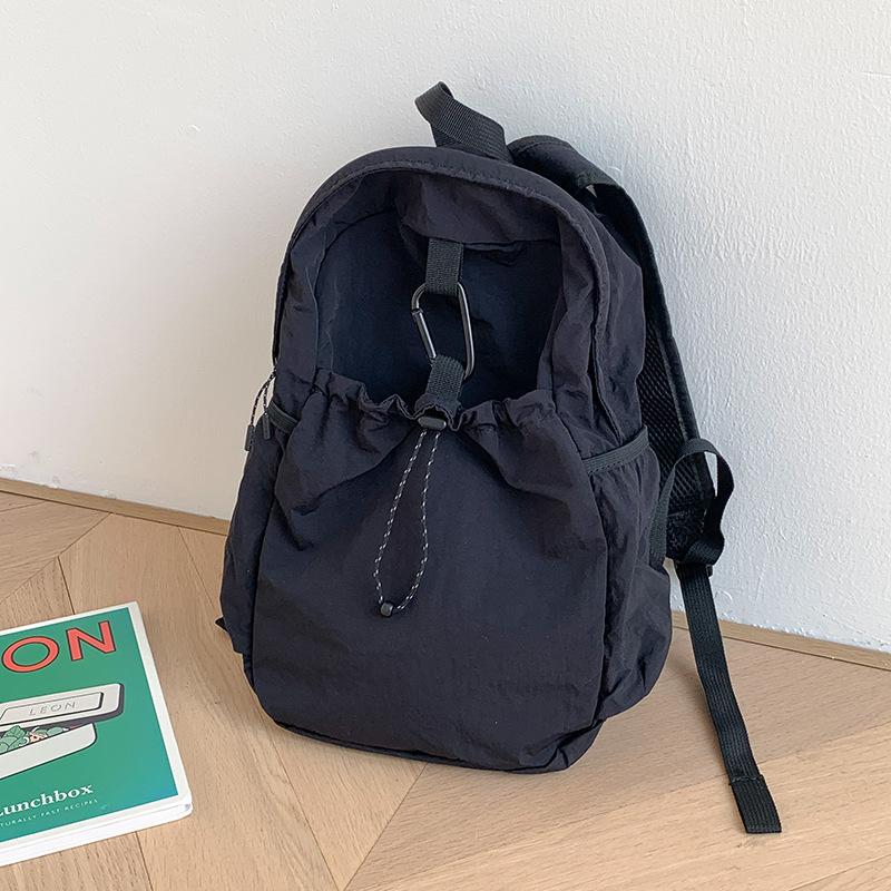 

New Harajuku Style Nylon Backpack for Women s Niche, Lightweight Travel Backpack, Casual Large Capacity Backpack, Japanese Series чёрный