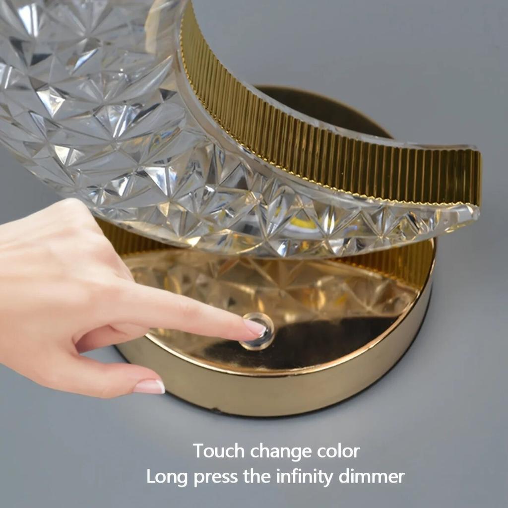 Mond Schreibtischlampe, Touch-gesteuerte Dreifarben-Geschenk-Schreibtischlampe, Schlafzimmer Nachttisch Dekorative Atmosphäre Schreibtischlampe