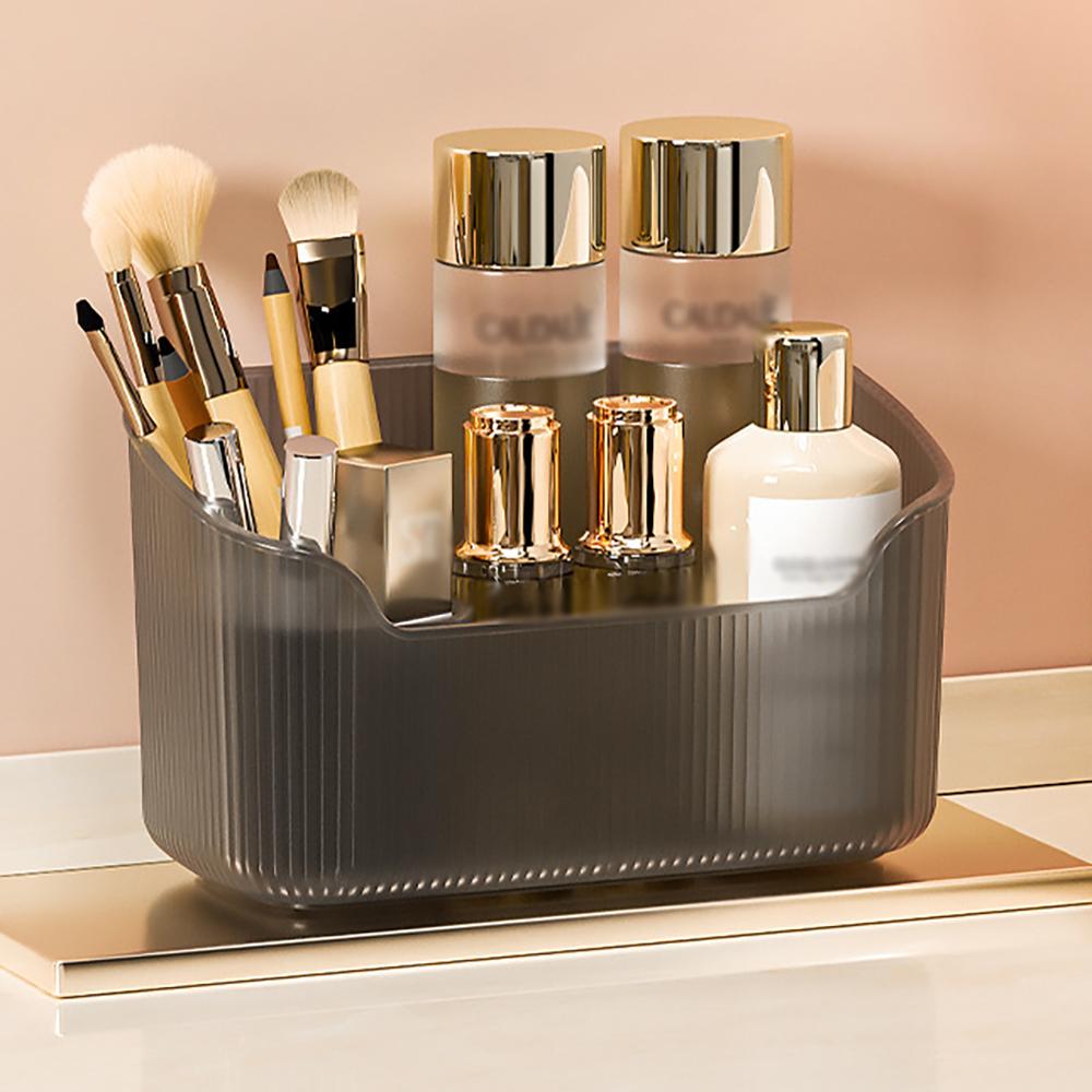 1pc - Bathroom Bedroom Desktop Storage Box, Used for Cosmetics, Lipstick, Perfume, Skin Care Products, Cosmetics Tray Box