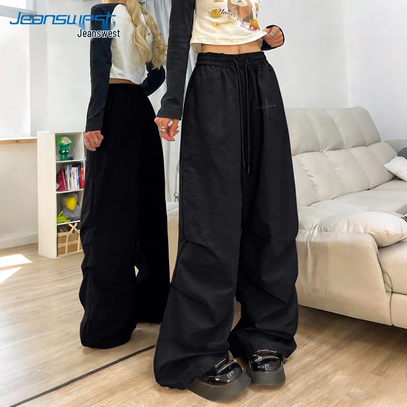 Jeanswest High-Waist Cursive English Print Loose Fit Pants