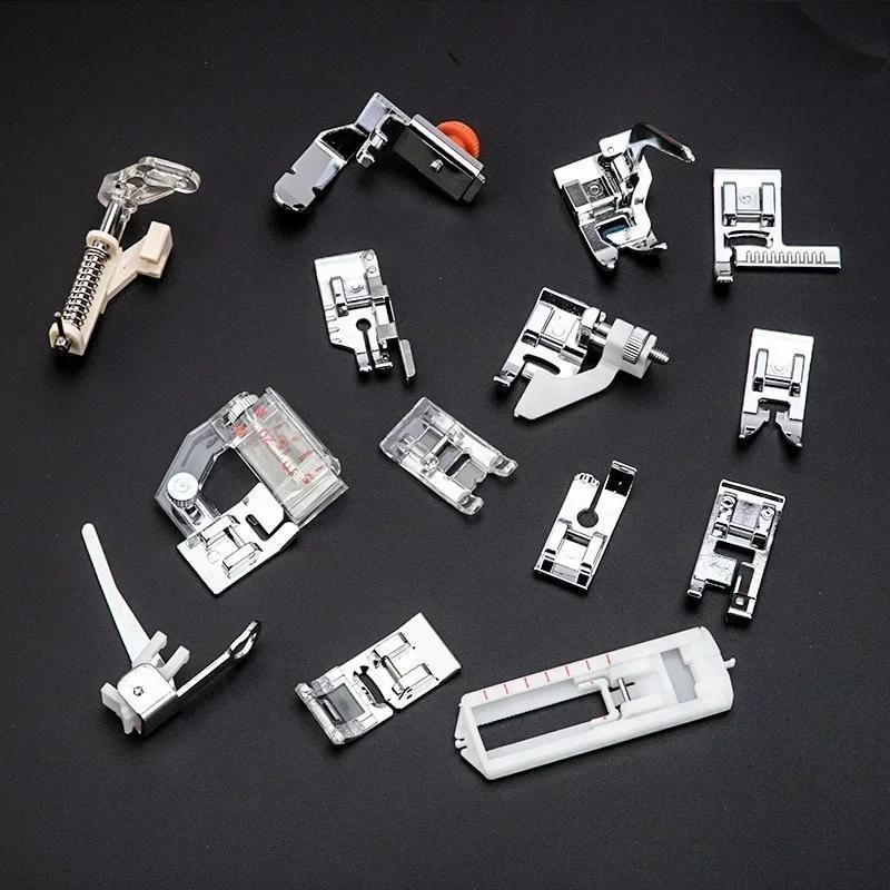 32Pcs/Set Presser Feet For Sewing Machines DIY Tools Sewing Accessories Presser Foot Cording Braiding Grooves Pintuck Foot Kit