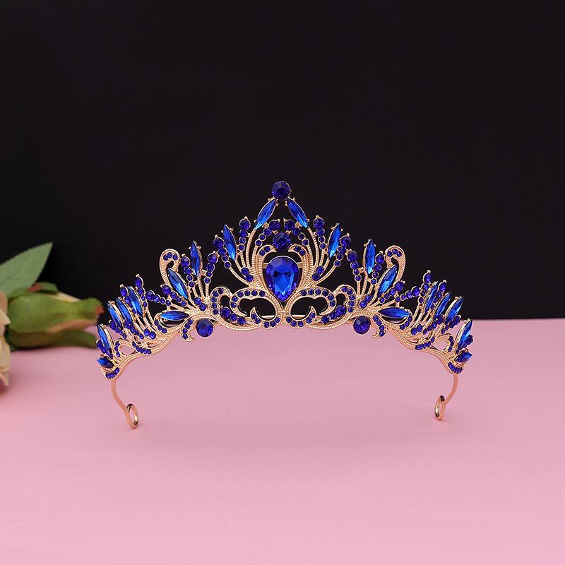 Baroque Retro Black Luxury Crown Bridal Tiara Wedding Dress Birthday Queen Crown Cake Crown