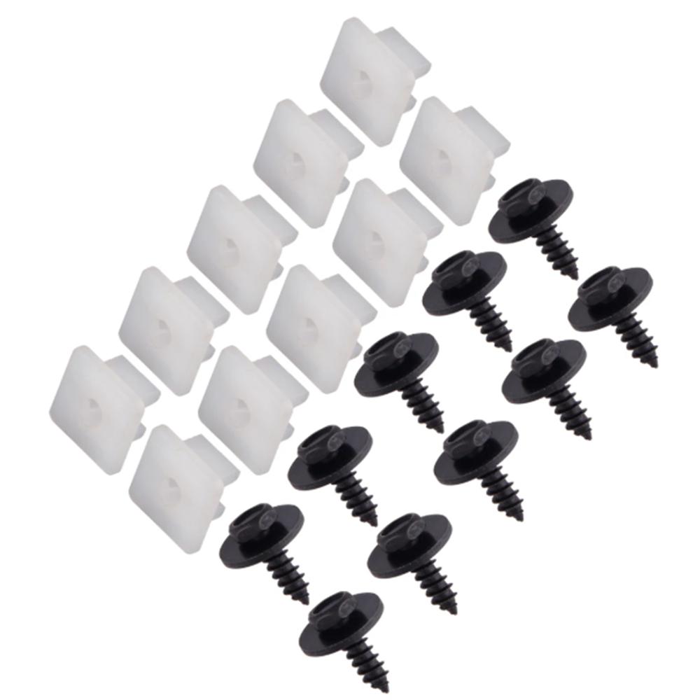 10 Set 90189-06193 90159-60498 Bumper Screw Nut Clips For Toyota
