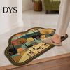 Light Luxury Home Decor Rug Retro Floral Bath Mat, Non-slip Super Absorbent Bathroom Rug, Diatomaceous Earth Quick-drying for Front Door Washable Sink