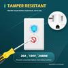 TOPELER Duplex Wall Receptacle Outlets, 20A Tamper-Resistant Electrical Receptacle, 2 Pole 3 Wire, Self-Grounding, Residential Grade Wall Power