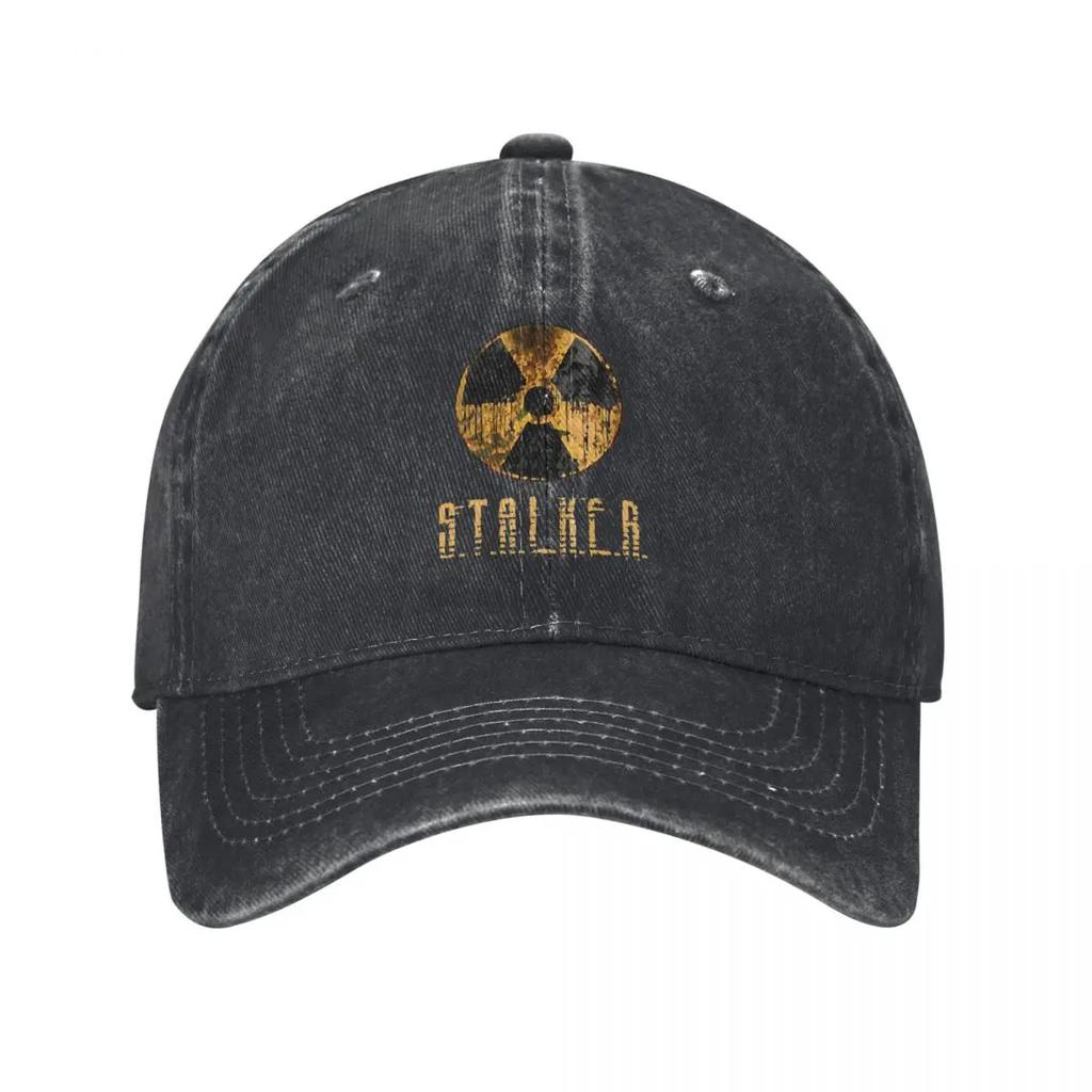 Vintage Vintage Stalker Znak Radiace Hra Baseballová Čepice Pánská Dámská Opotřebovaná Praná Pokrývka Hlavy Outdoorové Aktivity Klobouky Čepice
