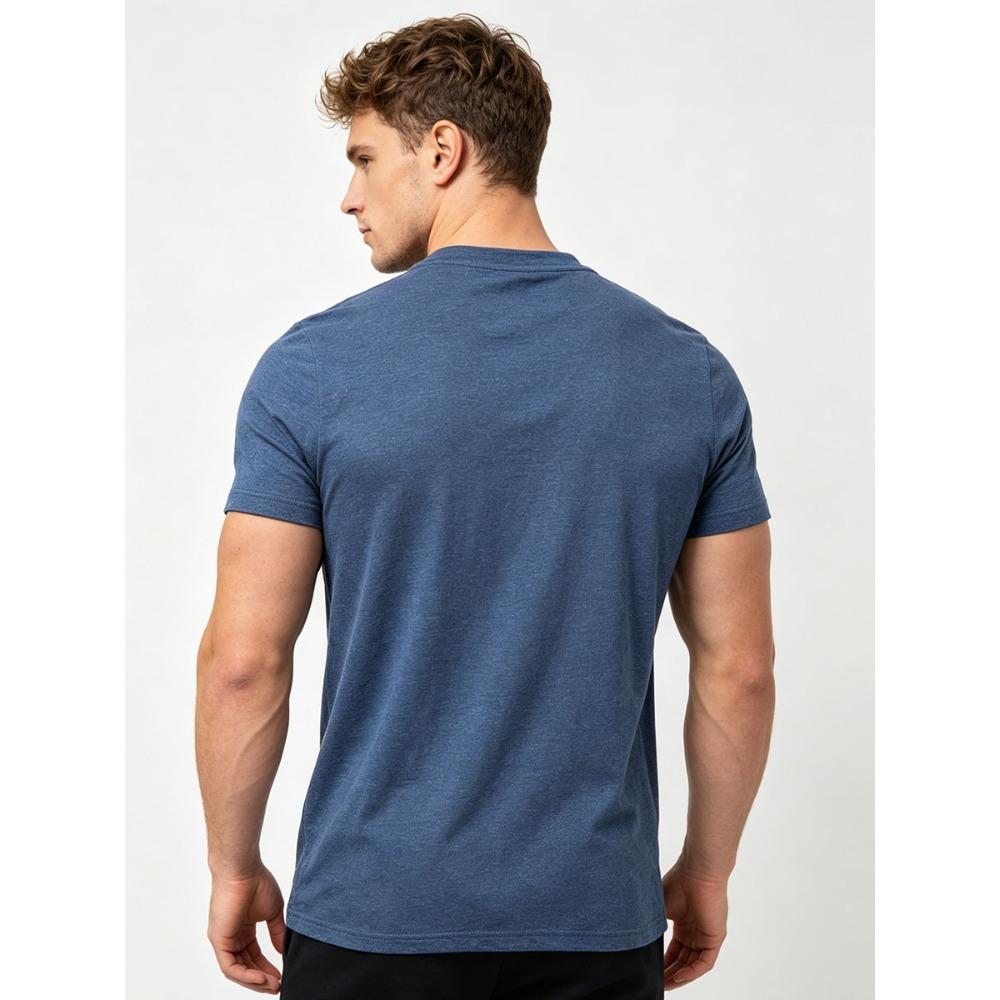 Men's 95% Cotton Henley Shirt Short Sleeve - Casual Button Neck T-Shirt with Pocket - Soft Breathable Summer Top