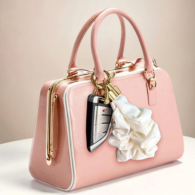 1Pc Car Key Ins Style Hair Band Fashion Pendant Wrist Strap Ladies' Key Chain Acrylic