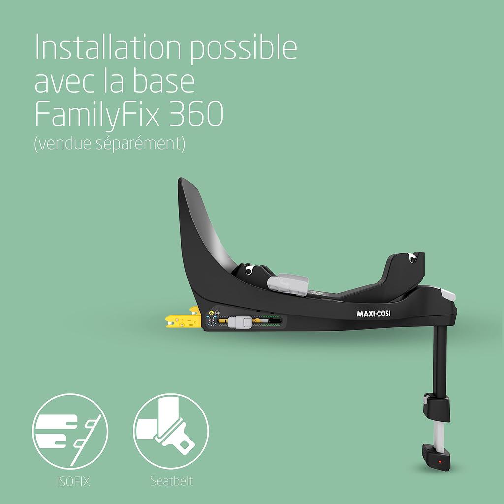 Pebble 360 Essential Black to 15 R129 Compliant QNY8044672110 MAXI-COSI (Newborn Months), (Warranty Included)