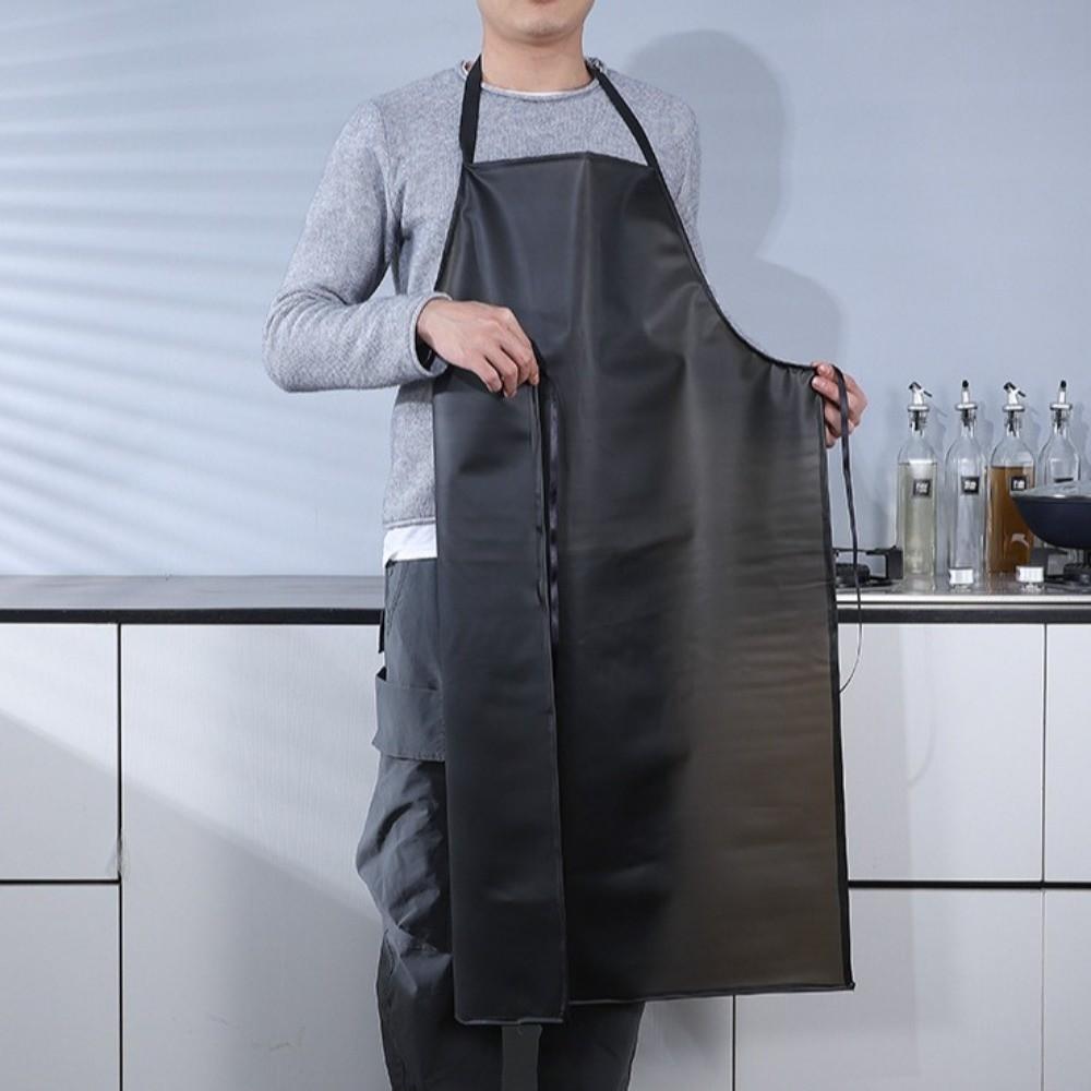 PVC Waterproof Oil-proof Apron Labor Protection Waist Lengthened Factory Working Apron Thickening Extra-long Kitchen Chef Apron