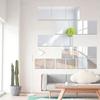 6PCs 20cm 3D Mirror Wall Stickers Self-Stickers Mirror Stickers Removable Flexible DIY Art Acrylic Mirror Living Room Decoration