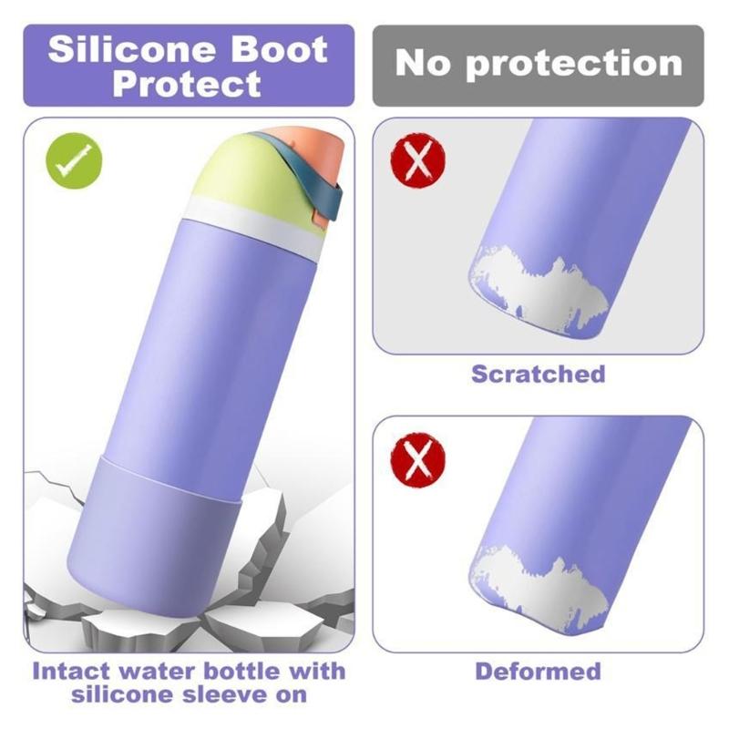 Silicones Cup Bottom Cover Nonslip Design Water Bottle Boot For Travel Outdoor Activity Kids Safe Tumblers  Protector