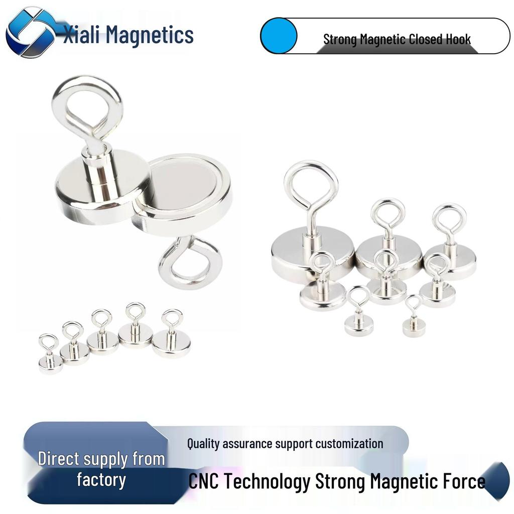 High-Capacity Magnetic Hook with Strong Eye Ring for Outdoor Use