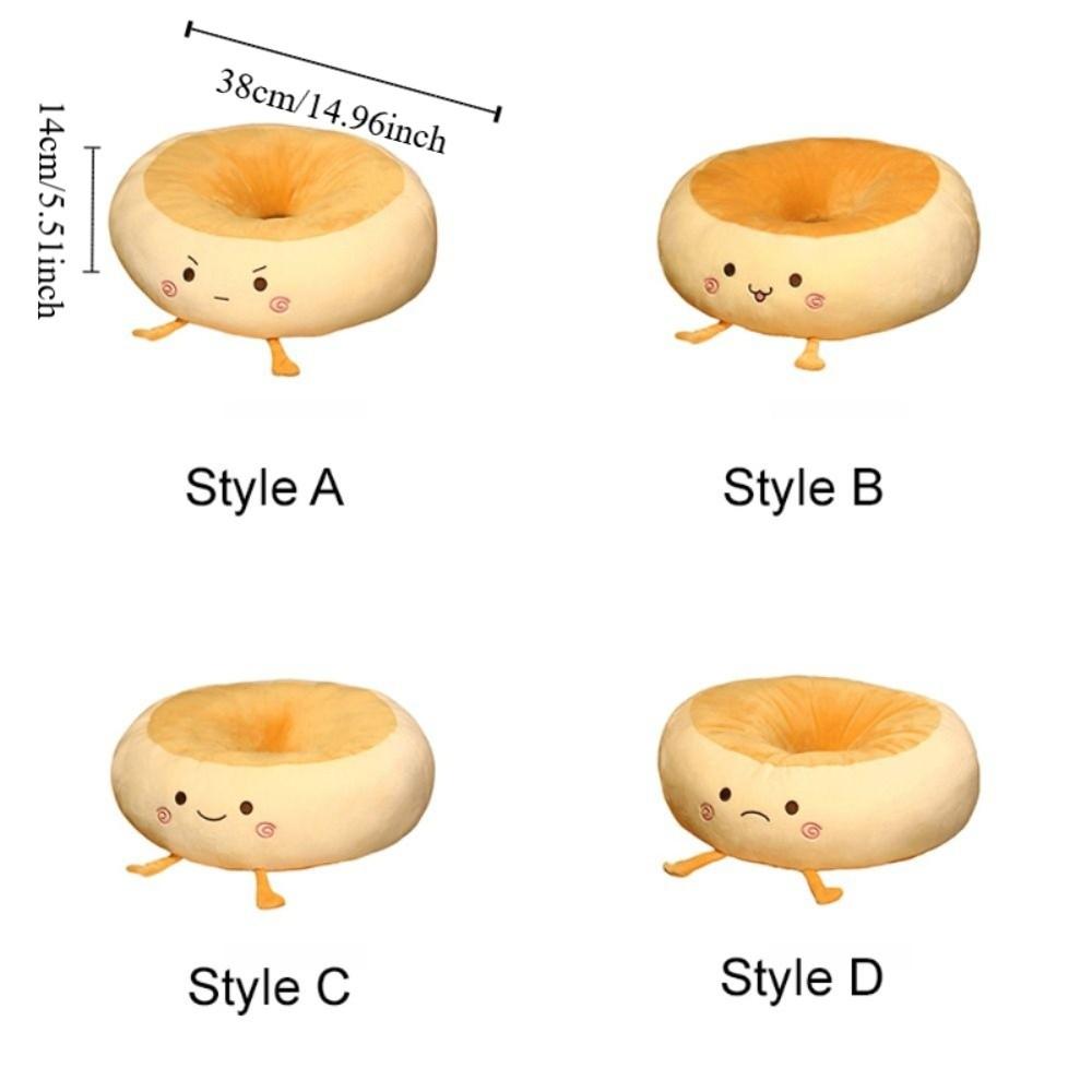 Cute PP Cotton Bread Seat Cushion Round Soft Doughnut Office Sitting Mat Beathable Thickened Floor Cushion Tatami