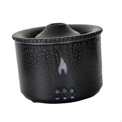 Flame Air Humidifier Diffuser With Lamp 360ml Auto Shut Off Essential Oil