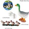Oenux Farm Model Simulation Goose Duck Hen Egg Action Figures Poultry Animals Figurine PVC Miniature Cake Toppers Lovely Kid Toy