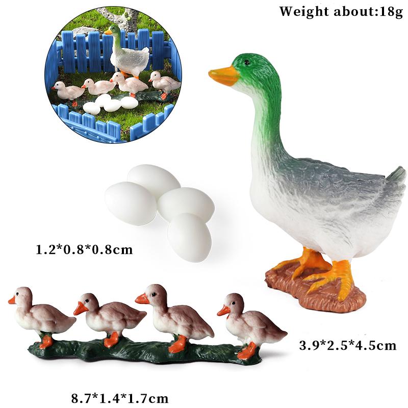 

Oenux Модель фермы Симуляция Гусь Утка Курица Яйцо Фигурки Животные Птица Фигурка ПВХ Миниатюра Топперы для торта Милая игрушка для ребенка