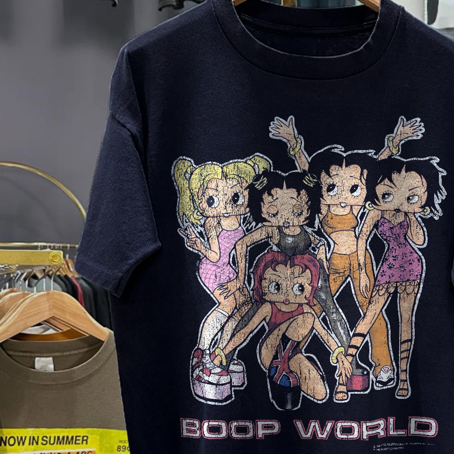 1998 Spice Girls X Boop World Girl Power Promo T-Shirt Black XXL S