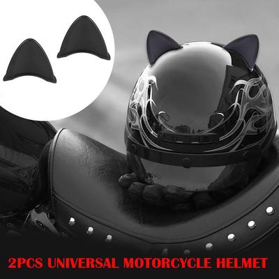 Lot de 2 décorations universelles pour casque de moto, oreilles de chat, accessoires de décoration pour casque de moto, sport de plein air, cornes du diable