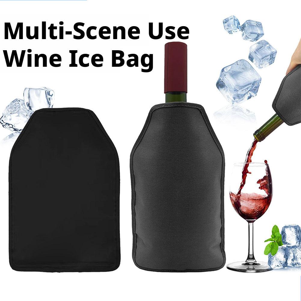 Wine Cooling Holder Ice Bag Jelly Picnic Beverage Soft Drink Rack Bar Tools Nylon Wine Cooler Sleeve For Beer Champagne Bucket