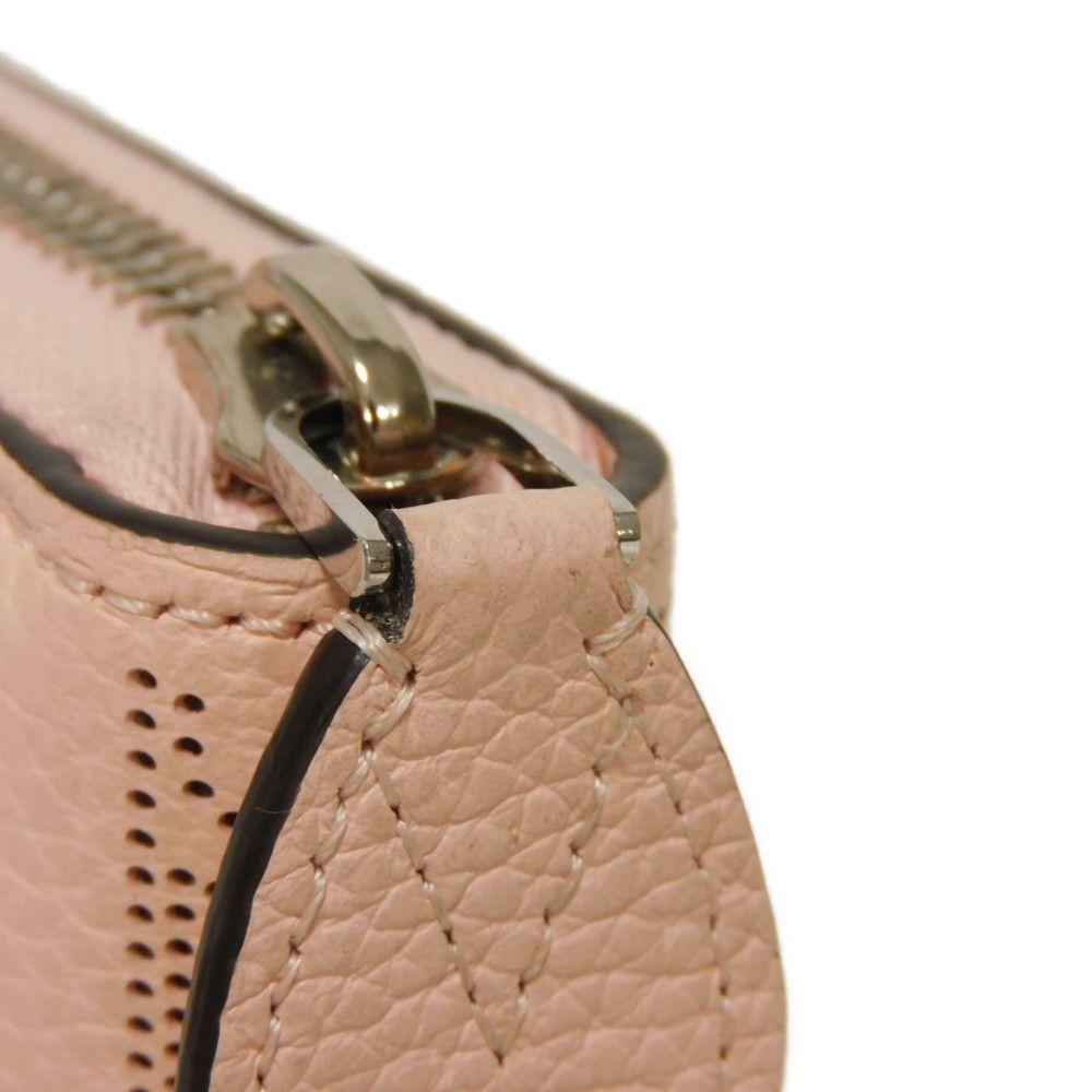 Used Zippy Wallet M82755 7940 (12564) - Current Model - Perforated Pink RFID Monogram Mahina Rose Jasmine Women's from