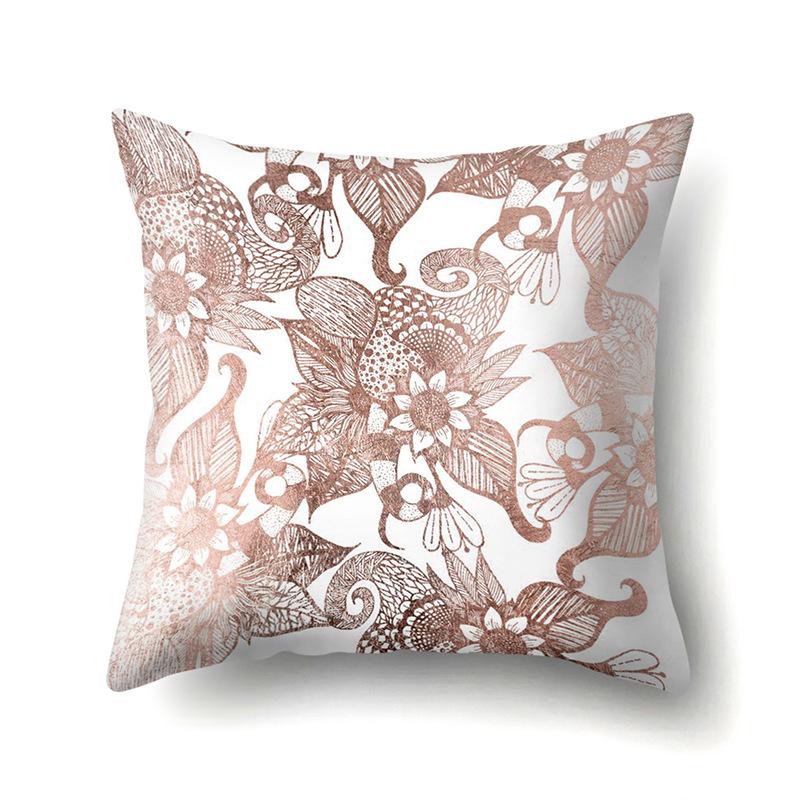 Polyester Pillow Case Automobile Decoration Home Printed Pillow Case Waist Cushion Cover Car Cushion Head Cushion Cover