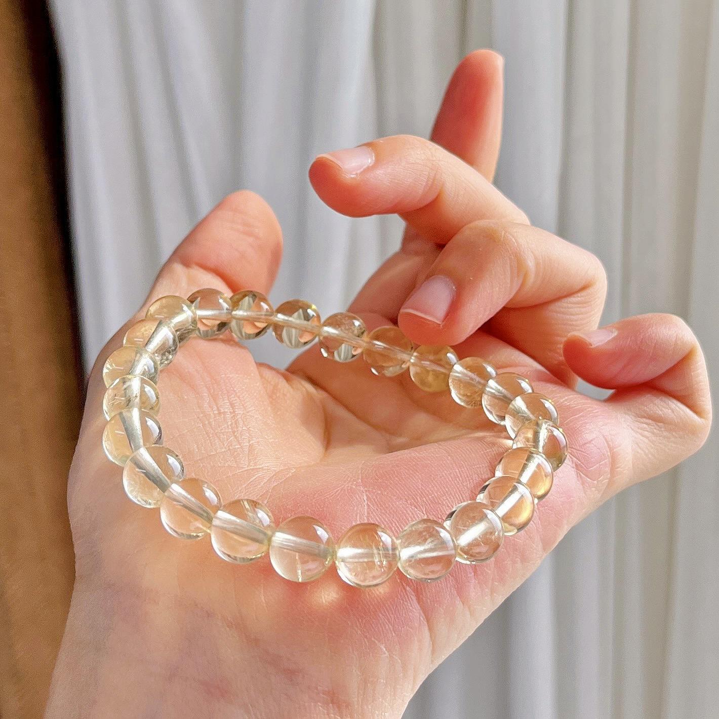 8Mm Retro Natural Lemon Citrine Design Bracelet Bracelet.