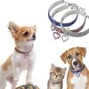 Pet Dog Bling Rhinestone Chocker Collars Fancy Dog Heart Shaped Necklace