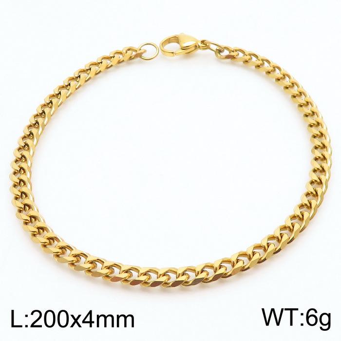 Unisex Edelstahl Kubanische Kette Armband - Trendiger Hip-Hop Mode Schmuck