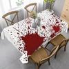Tovaglia Impermeabile con Schizzi di Sangue di Halloween Decorazione Tavola per Feste Tovaglia per Tavolo da Cucina Rustica Tovaglia per Tavolo da Pranzo Decorazioni di Halloween