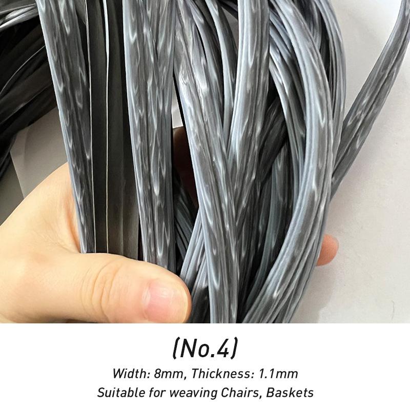 

500g Gradient Flat Synthetic Rattan Material Diy Handmade Weaving Plastic Rattan Knit and Repair Chair Table Home Decor 60 Meter 500g About60-70Meter
