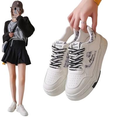 Fashion SyfIyno New Autumn Luxury Vulcanize Shoes Sneaker Shoes PU Leather Thick Sole Skateboard Shoes Sports Running Sneaker