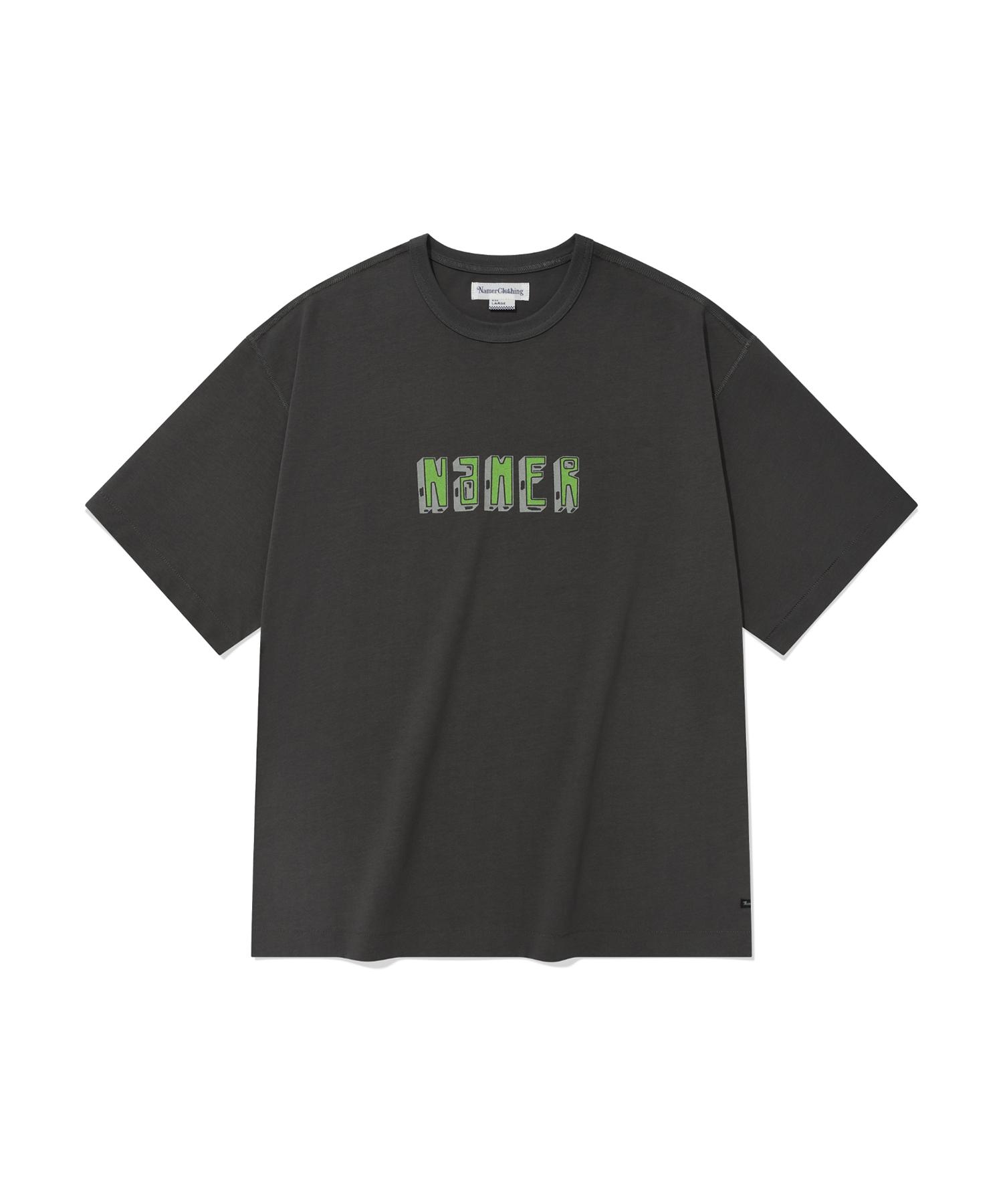 Namer Clothing Block Logo T-Shirs Charcoal Charcoal/M