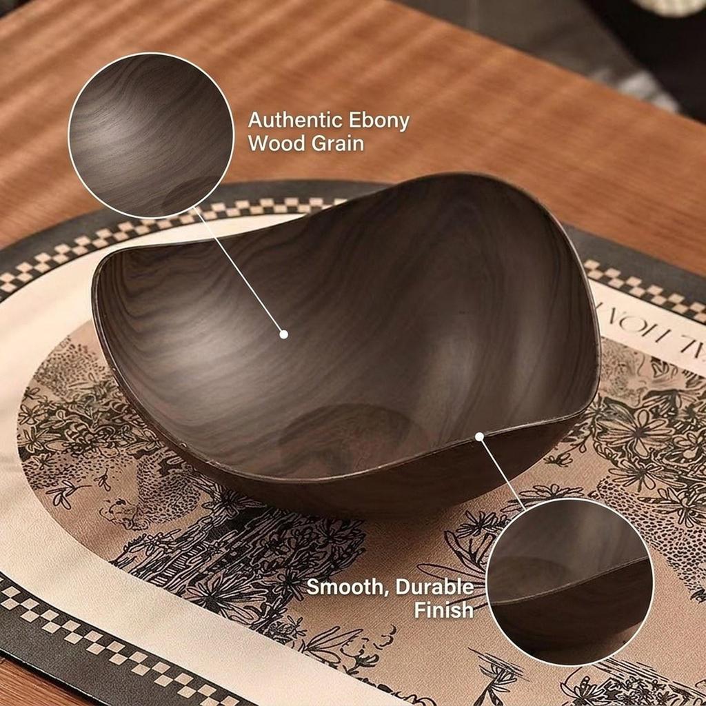 Serving Bowl Candy Snack Tray Imitation Wood Grain Fruit Dried Plate for Sandwich