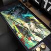 Large Gaming Mouse Pad Antislip Desk Mat Stitched Edges Stylish Aqua Fantasy Anime Print Smooth Surface for PC Laptop