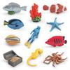 Realistic Ocean Creature Pvc Figurine Set Coral Reef Fish Octopus Starfish Marine Scene Decor For Home