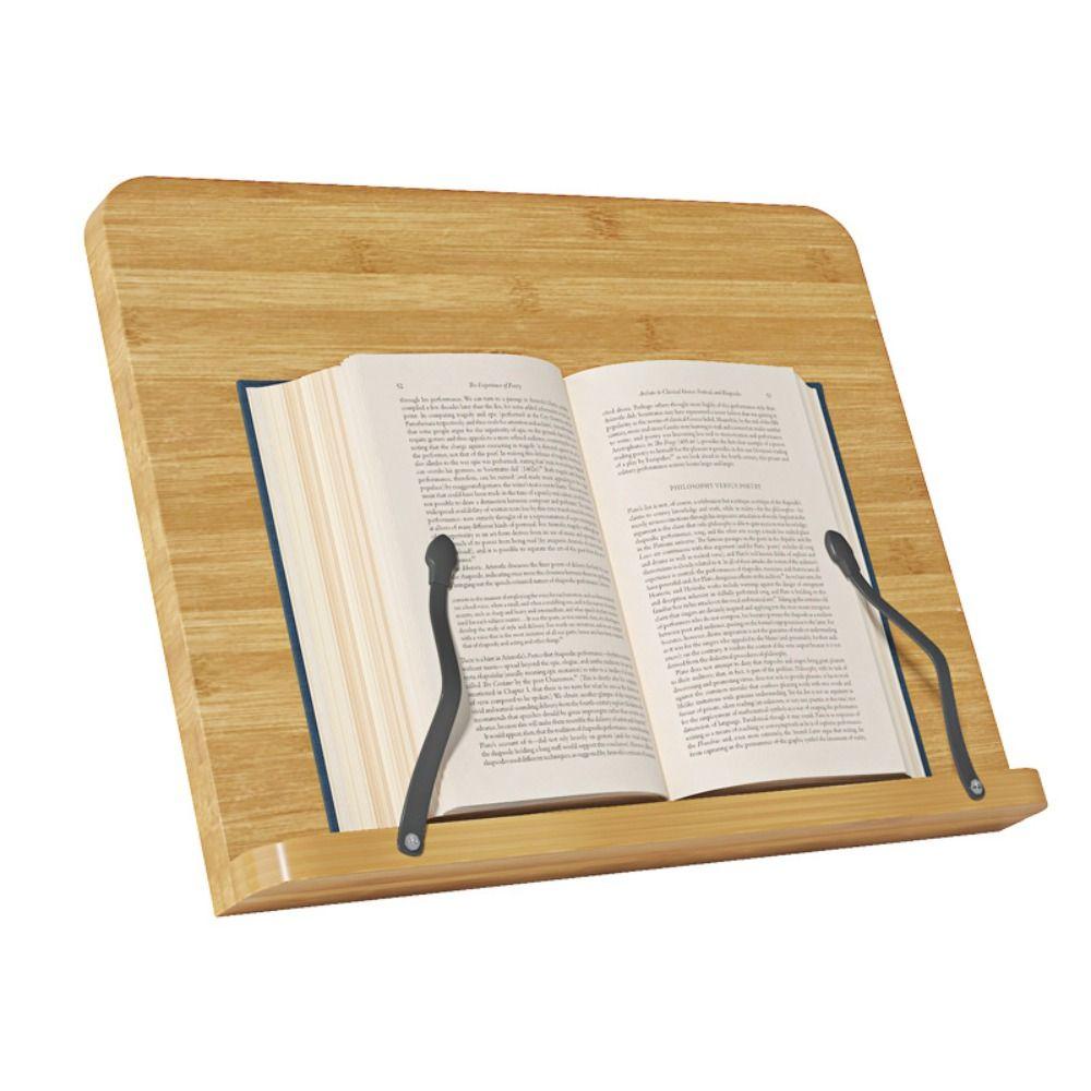 Comfortable Reading Wooden Book Stand 8 Adjustable Tilt Angles Book Holder Tray  Home