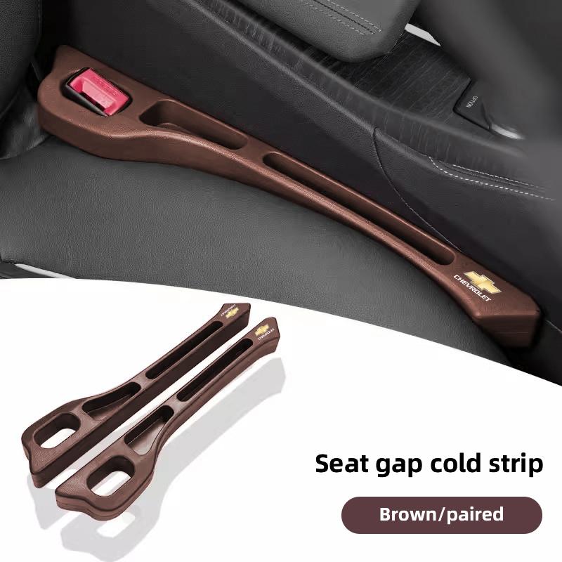 

2Pcs Car Seat Gap Filler Strip Auto Key Phone Storage Accessories For Chevrolet Cruze Sonic Silverado Corvette Trax Z71 Sail SS коричневый