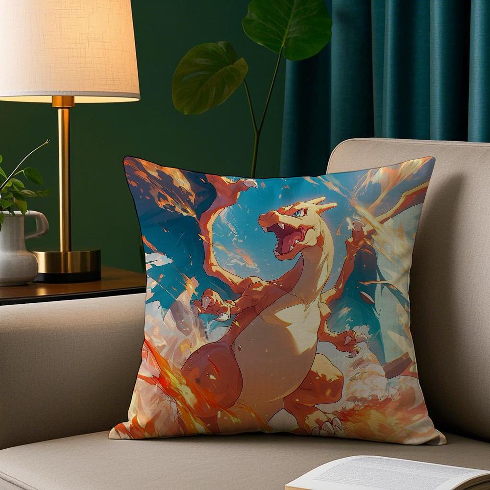 п-Покемон Чаризард Наволочка Плюшевая Ткань Мягкая Наволочка Двусторонняя Печать Подушка для Дивана Чехол Накидка 16x16Inch