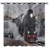Curtain Retro Train Series 3D Digital Printing High Density Shading